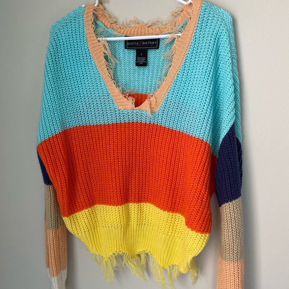 Polly and Ester long sleeve fray shirt!